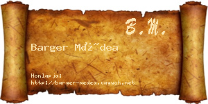 Barger Médea névjegykártya